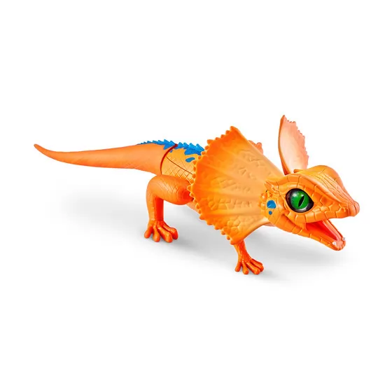 Интерактивная игрушка Robo Alive - Оранжевая плащеносная ящерица