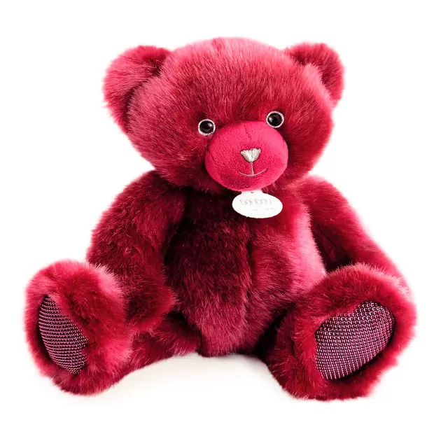 М'яка іграшка Doudou &ndash; Ведмедик бордовий (30 cm)
