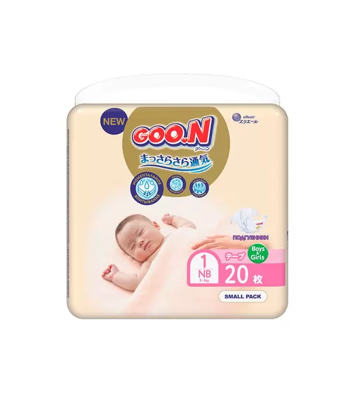 Подгузники Goo.N Premium Soft для новорожденных (SS, до 5 кг, 20 шт) - 863220_1.jpg - № 1