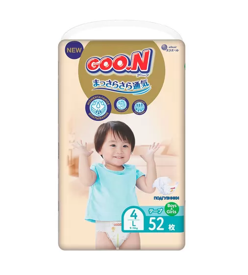 Подгузники Goo.N Premium Soft для детей (L,  9-14 кг, 52 шт) - 863225_1.jpg - № 1