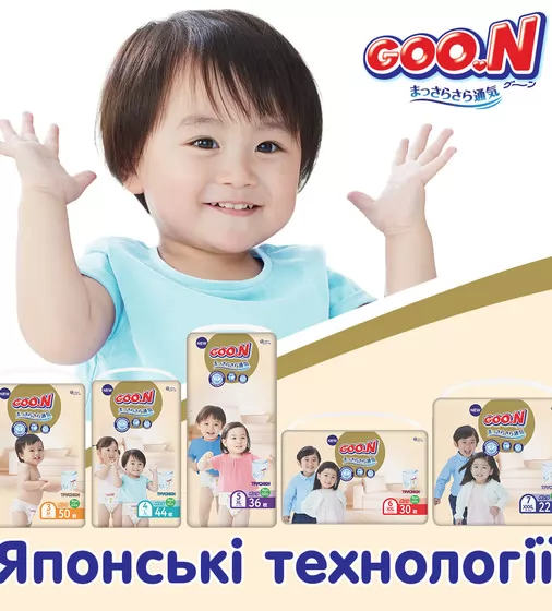Трусики-підгузки Goo.N Premium Soft для дітей (M, 7-12 кг, 50 шт) - 863228_11.jpg - № 23