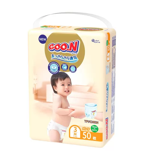 Трусики-підгузки Goo.N Premium Soft для дітей (M, 7-12 кг, 50 шт) - 863228_2.jpg - № 11