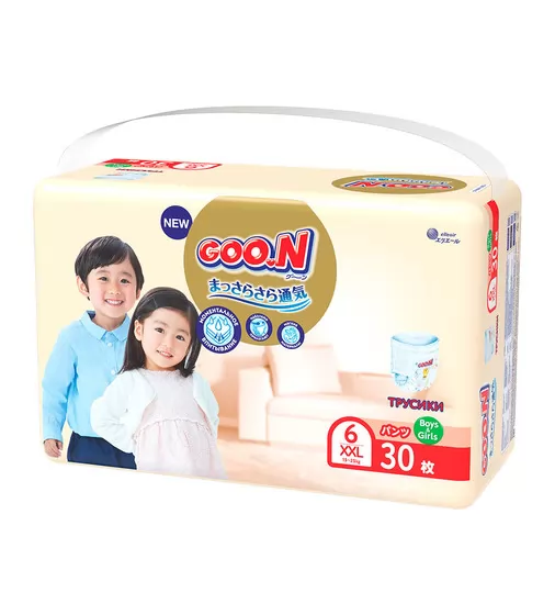 Трусики-підгузки Goo.N Premium Soft для дітей (XXL, 15-25 кг, 30 шт) - 863230_2.jpg - № 2
