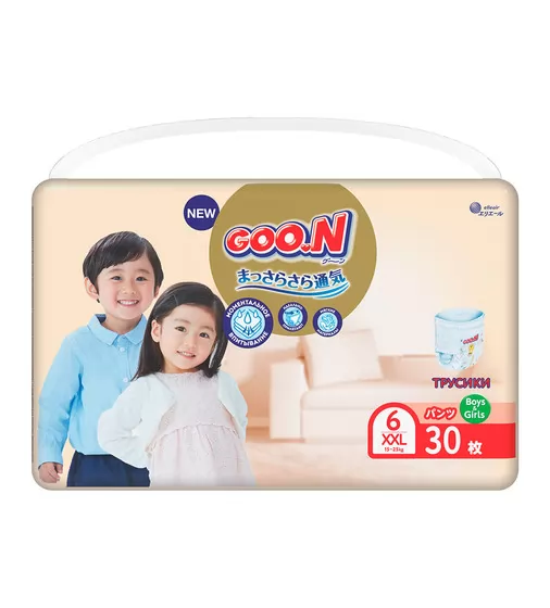 Трусики-підгузки Goo.N Premium Soft для дітей (XXL, 15-25 кг, 30 шт) - 863230_1.jpg - № 1