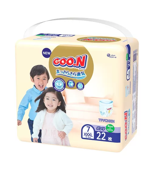 Трусики-підгузки Goo.N Premium Soft для дітей (3L, 18-30 кг, 22 шт) - 863231_2.jpg - № 2