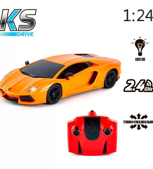 Автомобіль KS Drive на р/к - Lamborghini Aventador LP 700-4 (1:24, 2.4Ghz, оранжевий) - 124GLBO_6.jpg - № 6