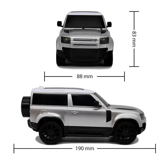Автомобіль KS Drive на р/к - Land Rover New Defender (1:24, 2.4Ghz, сріблястий)