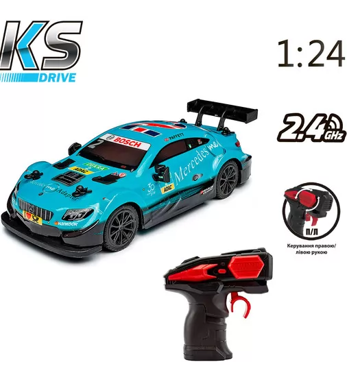 Автомобіль KS Drive на р/к - Mercedes AMG C63 DTM (1:24, 2.4Ghz, блакитний) - 124RMBL_7.jpg - № 7