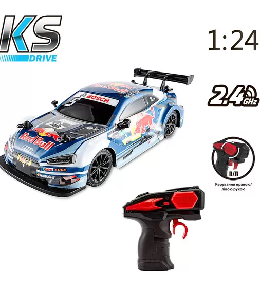 Автомобиль KS Drive на р/у - Audi RS 5 DTM Red Bull (1:24, 2.4Ghz, голубой) - 124RABL_7.jpg - № 7
