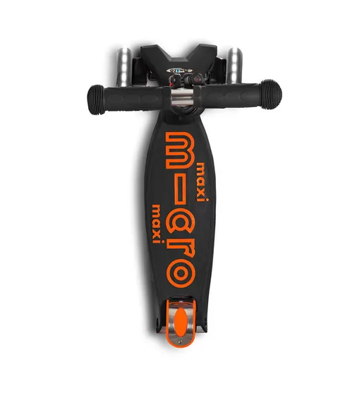 Самокат MICRO серии Maxi Deluxe LED" – Чёрно-оранжевый (до 50 kg, 3-х колесный, свет)" - MMD143_6.jpg - № 6