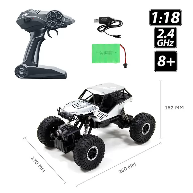 Автомобиль Off-road Crawler на р/у &ndash; Tiger (матовый серый)