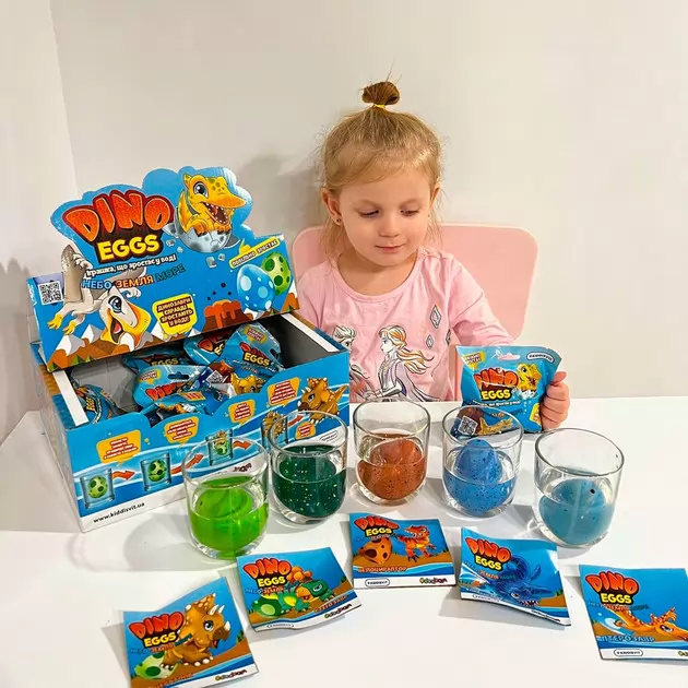 Растущая игрушка в яйце &laquo;Dino Eggs&raquo; - Динозавры неба, земли, моря (12 шт., в дисплее)