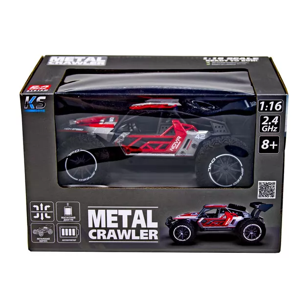 Автомобіль Metal Crawler з р/к – Nova (сіро-червоний, 1:16)