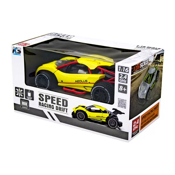 Автомобіль Speed racing drift з р/к – Aeolus (жовтий, 1:16)