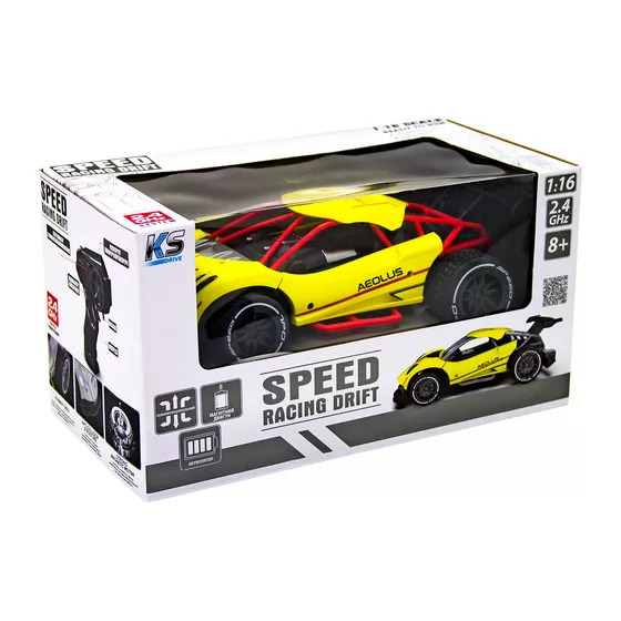 Автомобиль Speed racing drift на р/у – Aeolus (желтый, 1:16)