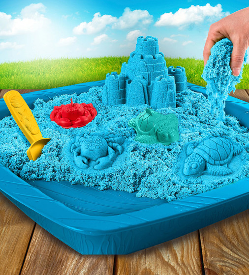 Набір Піску Для Дитячої Творчості - Kinetic Sand Замок З Піску (Блакитний) - 71402B_7.jpg - № 7