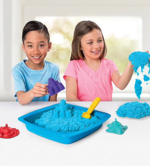 Набір Піску Для Дитячої Творчості - Kinetic Sand Замок З Піску (Блакитний) - 71402B_2.jpg - № 2