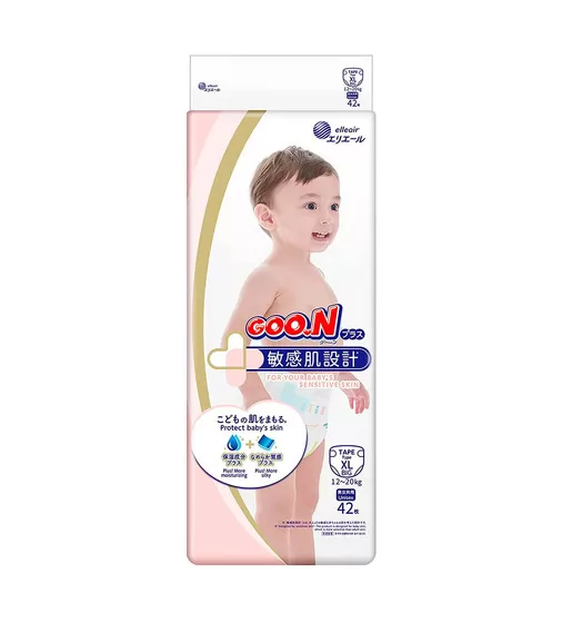 Подгузники Goo.N Plus для детей (Big (XL), 12-20 кг) - 843337_1.jpg - № 1