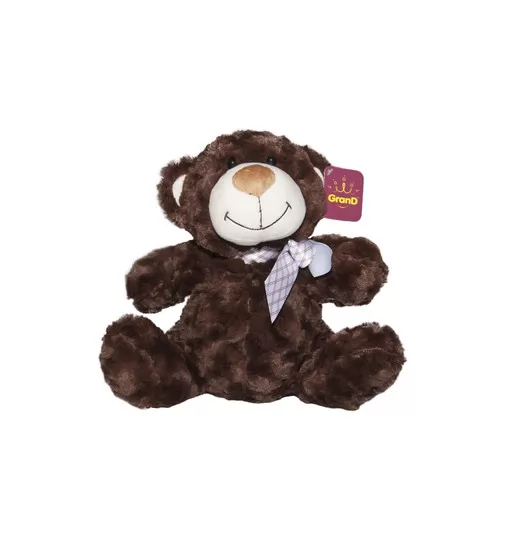 Мягкая Игрушка - Медведь коричневый с бантом (25 См) - 2502GMU_1.jpg - № 1