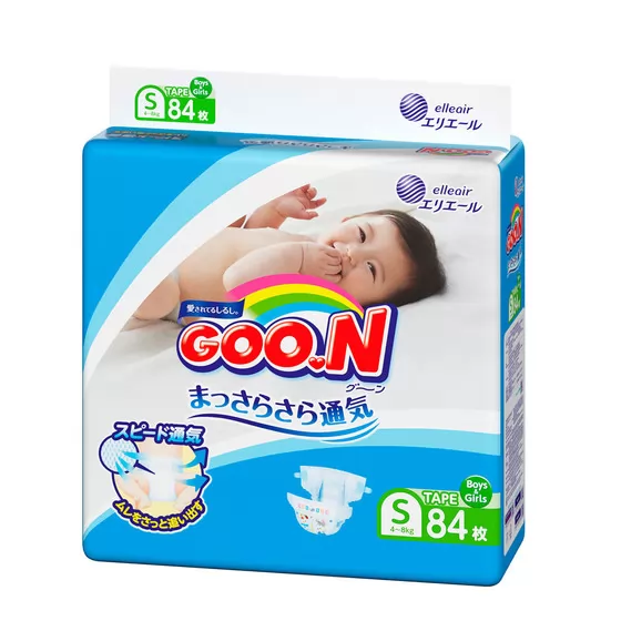 Підгузки Goo.N Для Дітей (Розмір S, 4-8 Кг) колекція 2018 року