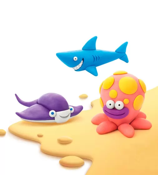 Набор самозатвердевающего пластилина Липака – Океан: акула, осьминог, скат - 60027-UA01_3.jpg - № 3