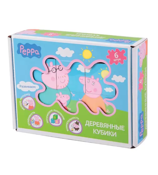 Деревянный Игровой Набор Peppa &ndash; Кубики Пеппы - 24441_1.jpg - № 1