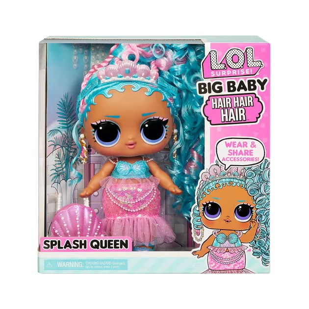 Игровой набор с мегакуклой L.O.L. Surprise! серии Big Baby Hair Hair Hair" &ndash; Королева Всплеск"
