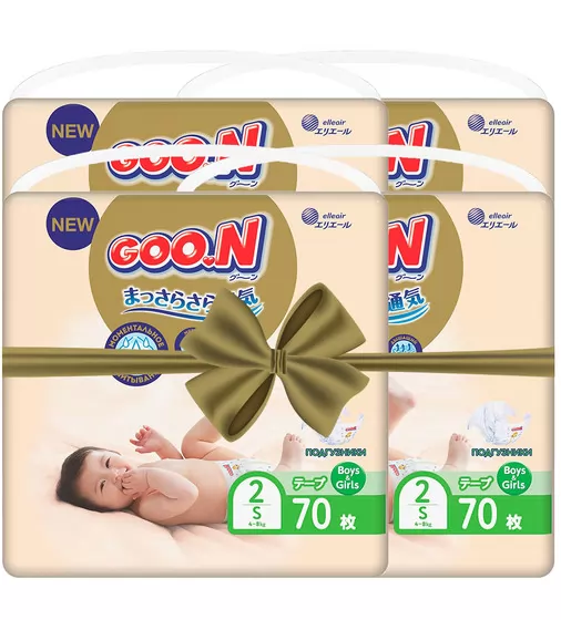 Подгузники GOO.N Premium Soft для детей (S, 4-8 kg, 280 шт) - 863223-4_1.jpg - № 1
