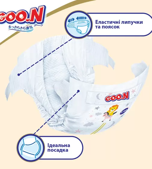 Підгузки GOO.N Premium Soft для дітей  (M, 7-12 kg, 256 шт) - 863224-4_6.jpg - № 6