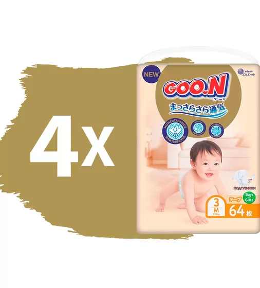 Підгузки GOO.N Premium Soft для дітей  (M, 7-12 kg, 256 шт) - 863224-4_2.jpg - № 2