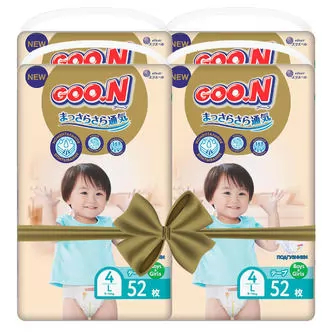 Підгузки GOO.N Premium Soft для дітей (розмір 4(L), 9-14 kg, 208 шт)