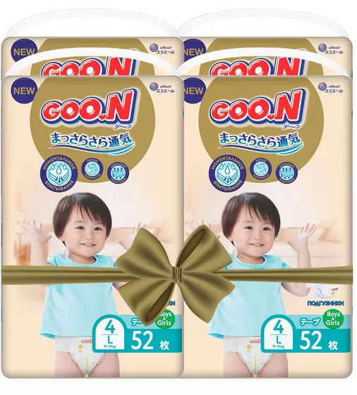 Підгузки GOO.N Premium Soft для дітей (L, 9-14 kg, 208 шт) - 863225-4_1.jpg - № 1
