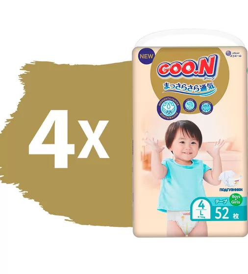Підгузки GOO.N Premium Soft для дітей (L, 9-14 kg, 208 шт) - 863225-4_2.jpg - № 2