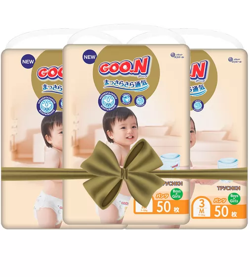 Трусики-підгузники GOO.N Premium Soft для дітей (M, 7-12 kg, 150 шт) - 863227-3_1.jpg - № 1