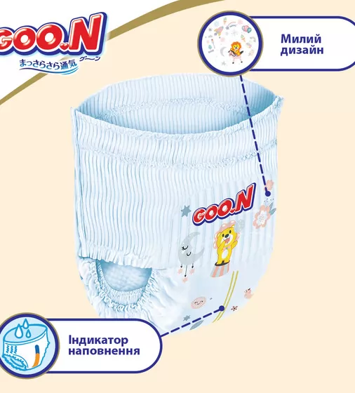 Трусики-підгузники GOO.N Premium Soft для дітей (M, 7-12 kg, 150 шт) - 863227-3_8.jpg - № 8