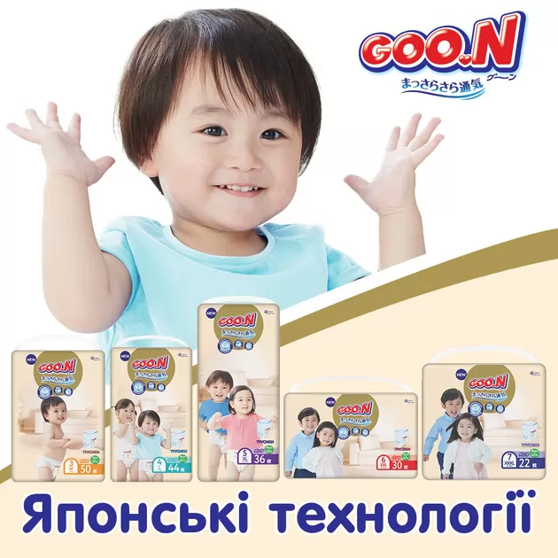 Трусики-подгузники GOO.N Premium Soft для детей (размер 3(M), 7-12 kg, 150 шт)
