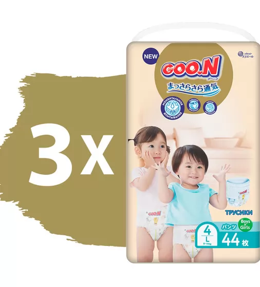 Трусики-подгузники GOO.N Premium Soft для детей (L, 9-14 kg, 132 шт) - 863228-3_2.jpg - № 2