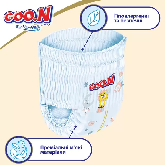 Трусики-подгузники GOO.N Premium Soft для детей (L, 9-14 kg, 132 шт)