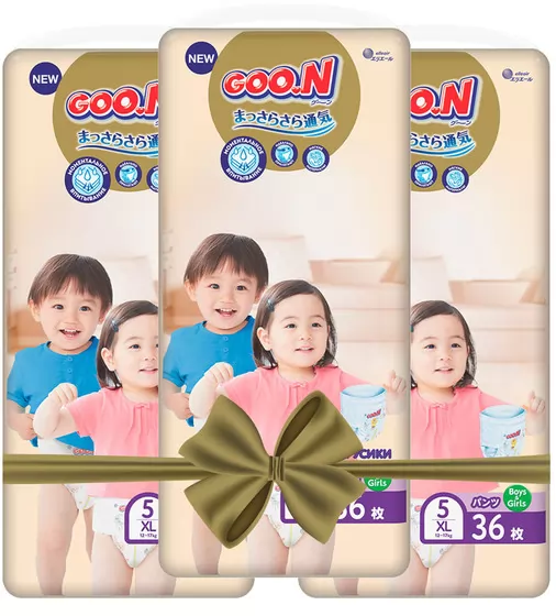 Трусики-підгузки GOO.N Premium Soft для дітей  (XL, 12-17 kg, 108 шт) - 863229-3_1.jpg - № 1