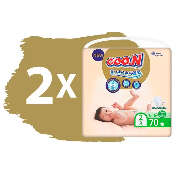 Подгузники GOO.N Premium Soft для детей (S, 4-8 kg, 140 шт)