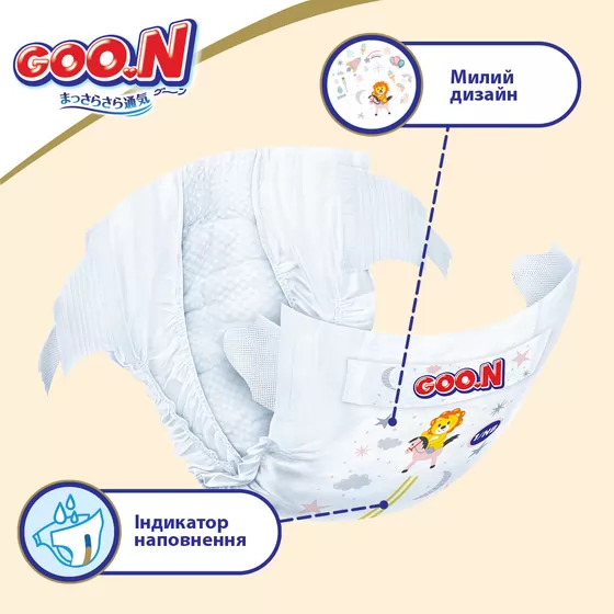 Підгузки GOO.N Premium Soft для дітей (S, 4-8 kg, 140 шт)