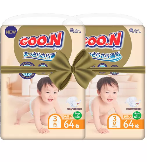 Підгузки GOO.N Premium Soft для дітей (M, 7-12 kg, 128 шт) - 863224-2_1.jpg - № 1