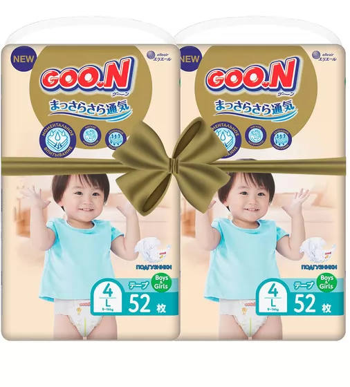 Підгузки GOO.N Premium Soft для дітей (L, 9-14 kg, 104 шт) - 863225-2_1.jpg - № 1