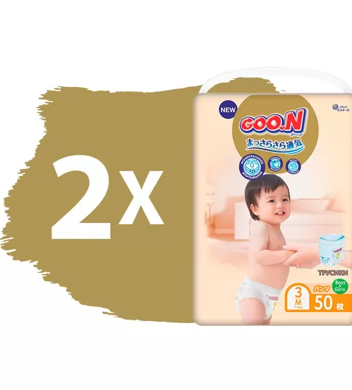Трусики-підгузки GOO.N Premium Soft для дітей (M, 7-12 kg, 100 шт) - 863227-2_2.jpg - № 2