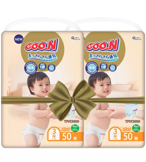 Трусики-підгузки GOO.N Premium Soft для дітей (M, 7-12 kg, 100 шт) - 863227-2_1.jpg - № 1