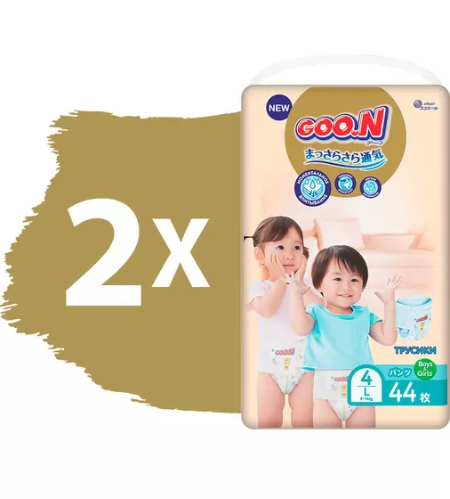 Трусики-подгузники GOO.N Premium Soft для детей  (L, 9-14 kg, 88 шт) - 863228-2_2.jpg - № 2