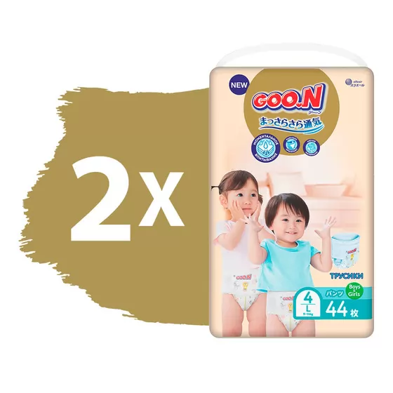 Трусики-підгузники GOO.N Premium Soft для дітей (L, 9-14 kg, 88 шт)