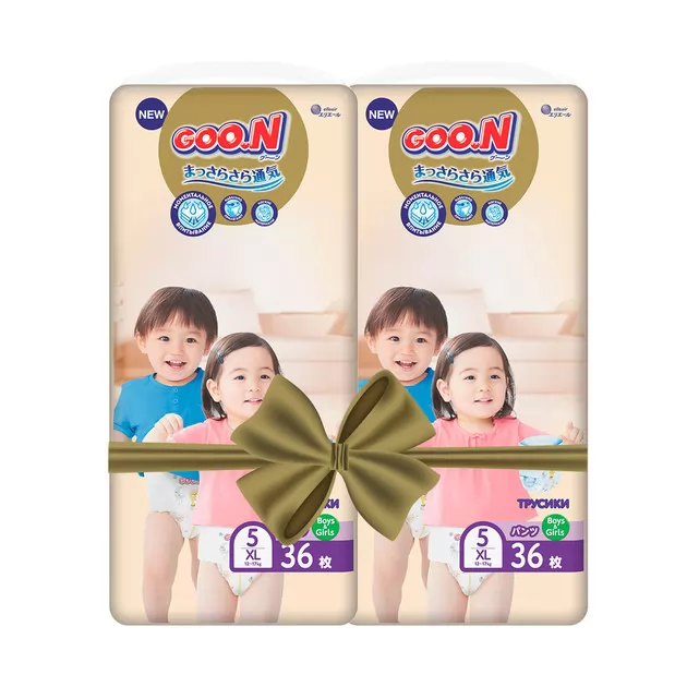 Трусики-підгузники GOO.N Premium Soft для дітей (розмір 5(XL), 12-17 kg, 72 шт)