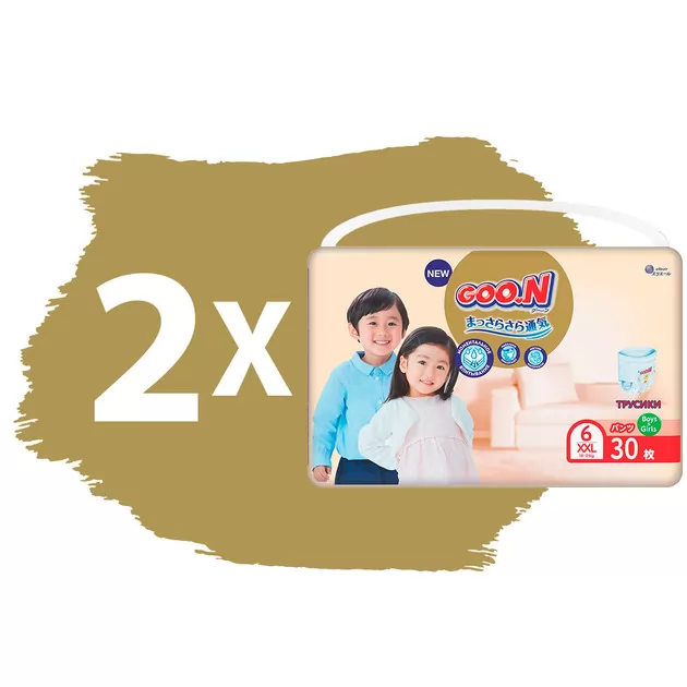 Трусики-підгузники GOO.N Premium Soft для дітей (розмір 6(XXL), 15-25 kg, 60 шт)