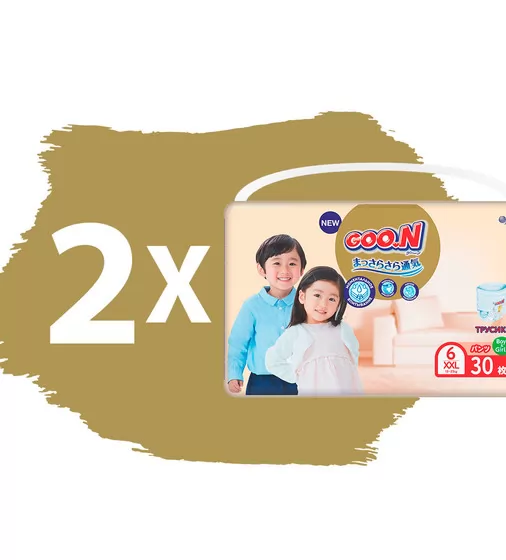 Трусики-подгузники GOO.N Premium Soft для детей  (XXL, 15-25 kg, 60 шт) - 863230-2_2.jpg - № 2